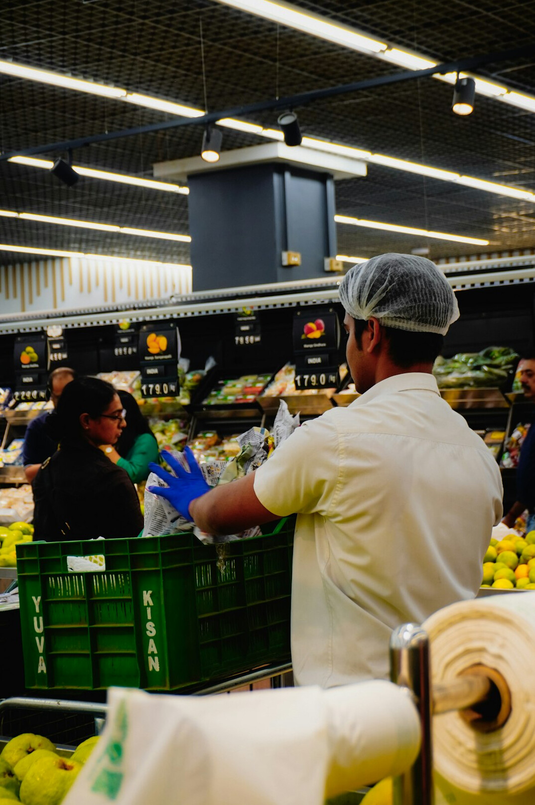 store detective watching aisle
